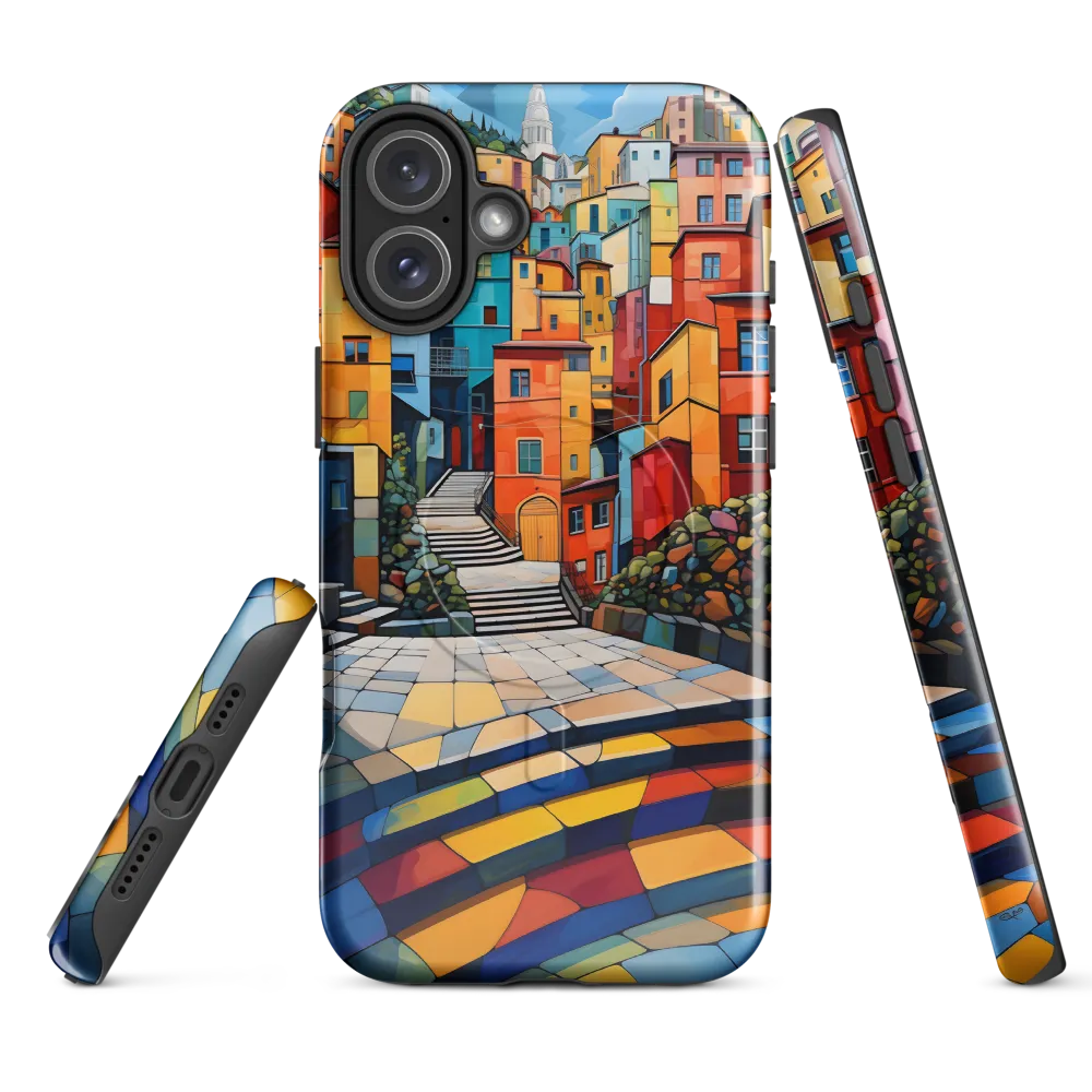 Vibrant Village: A Cubist Journey