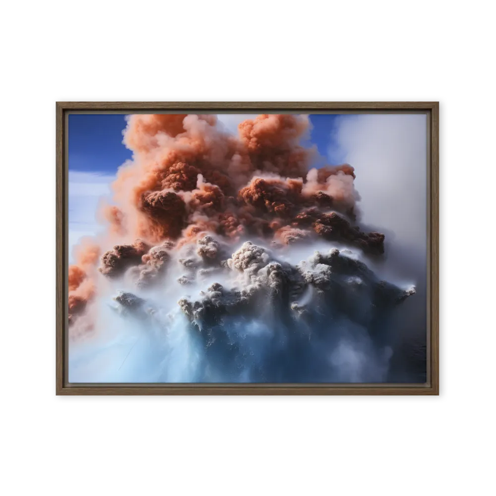 Eruption of Elements | Canvas with Brown Frame | 18″×24″