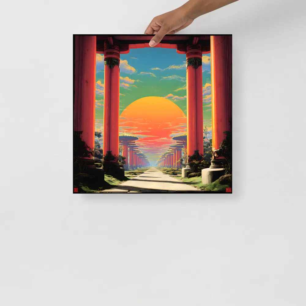 Avenue of Crimson Gates 
 Poster | 18″x 18″