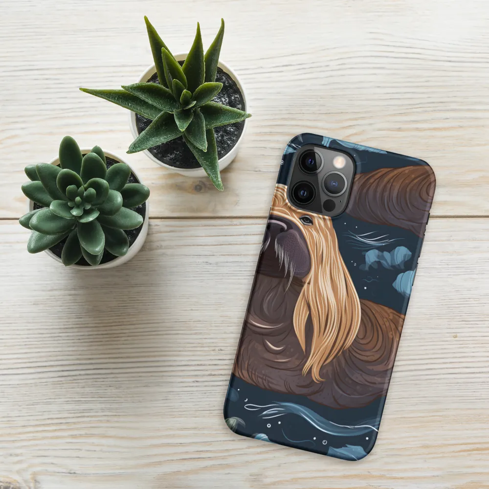 Whimsical Walruses in Deep Blue
