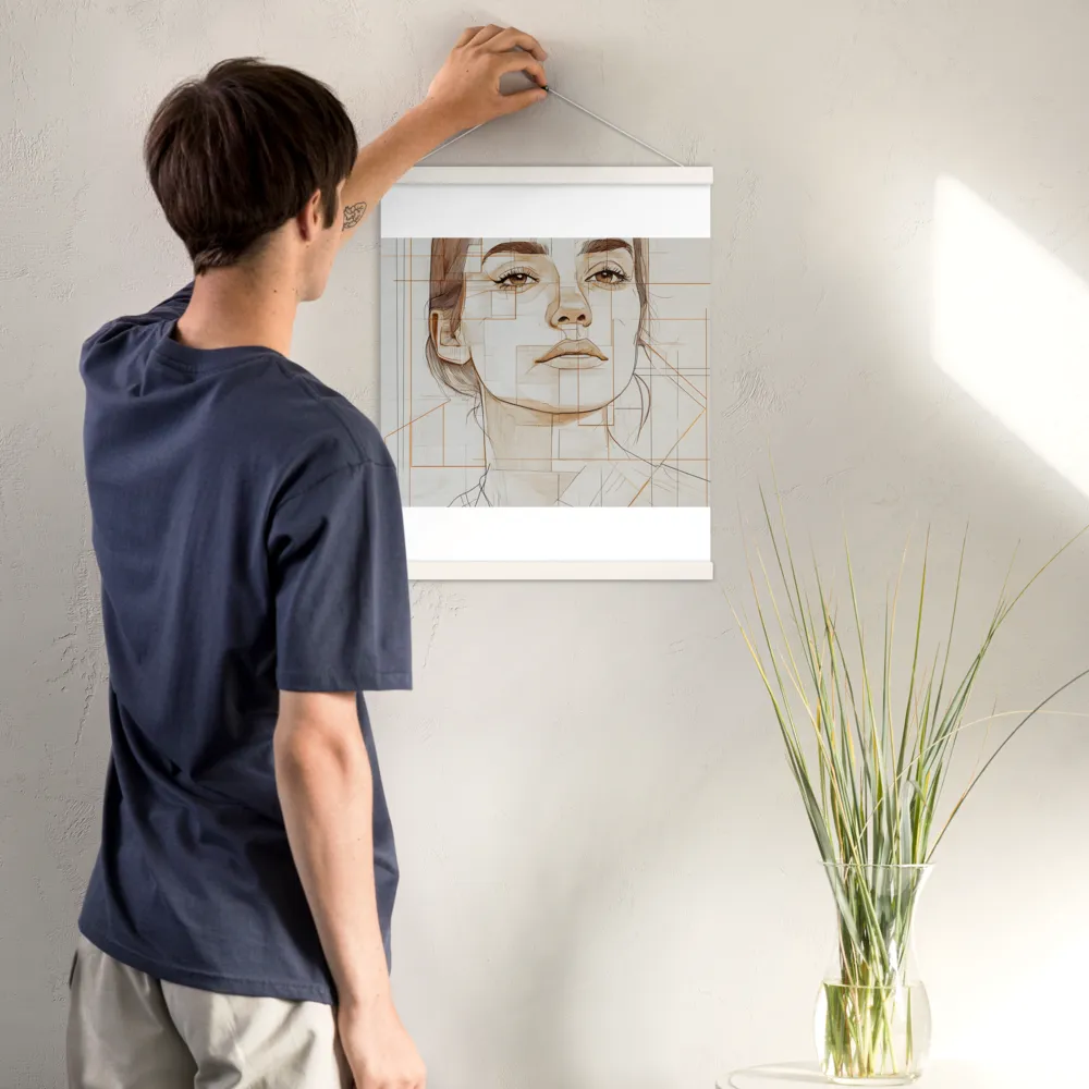 Geometric Serenity: A Minimalist Portrait