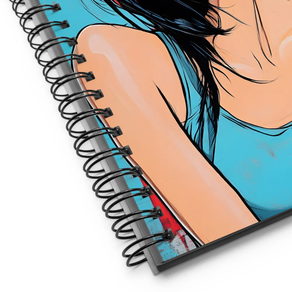 Vibrant Portrait of Modern Youth | Spiral Notebook