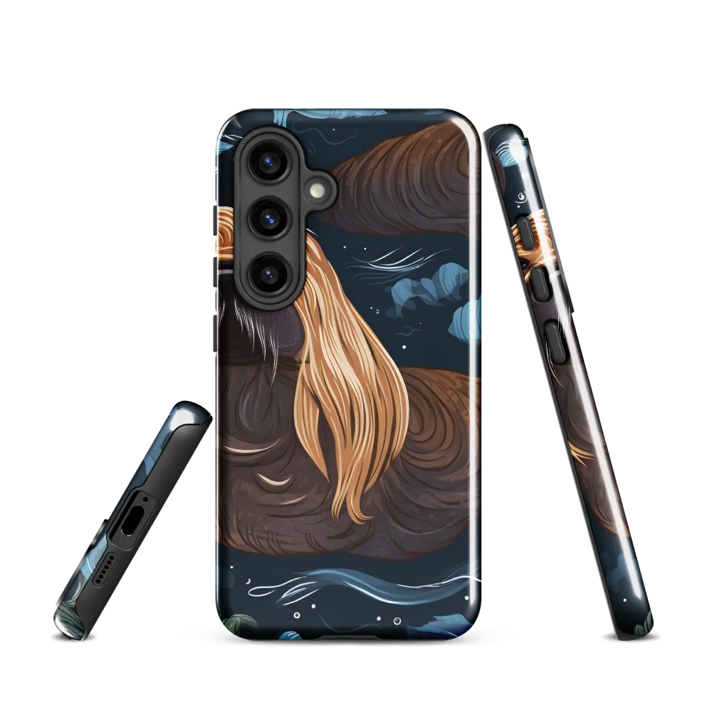 Whimsical Walruses in Deep Blue