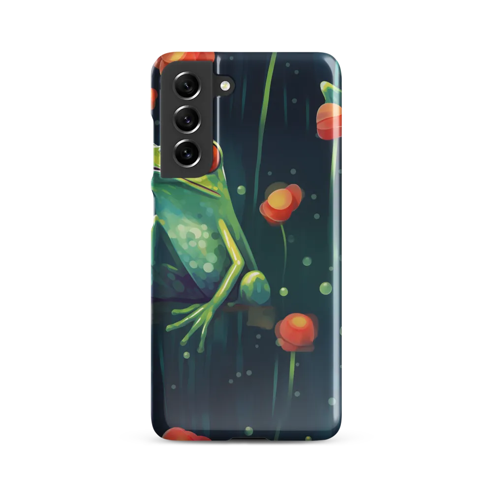 Playful Frogs in a Lush Pond | Phone Case |  S21 FE | Snap Case | Glossy