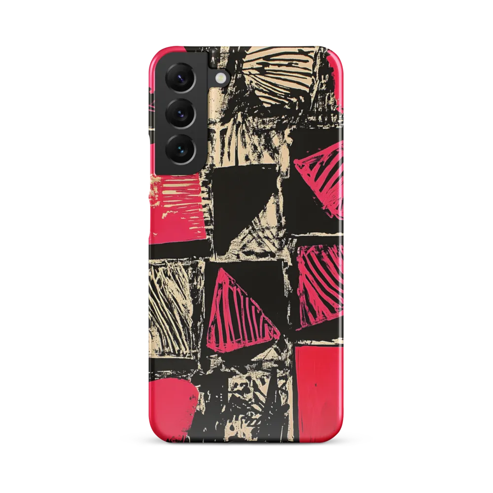 Geometric Symphony in Pink and Black