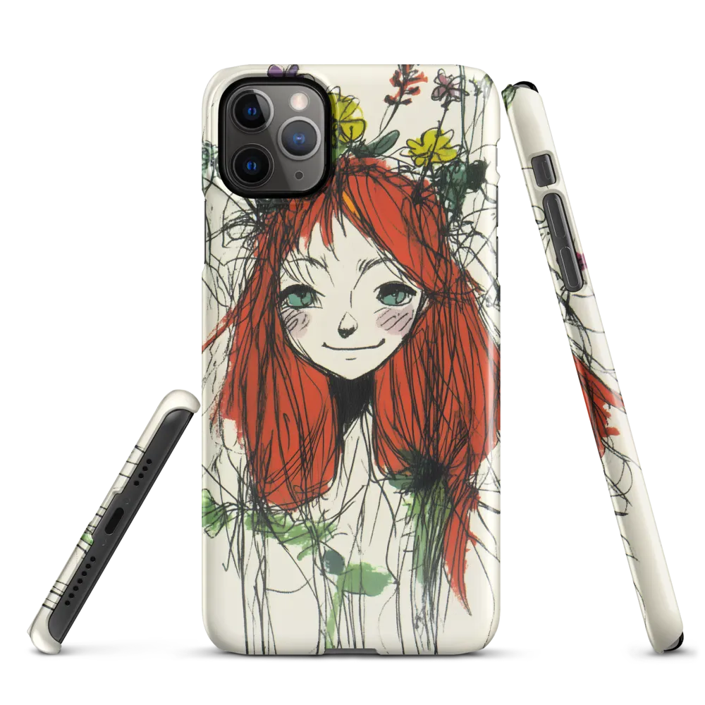 Whimsical Floral Portrait | Phone Case |  11 Pro Max | Snap Case | Glossy