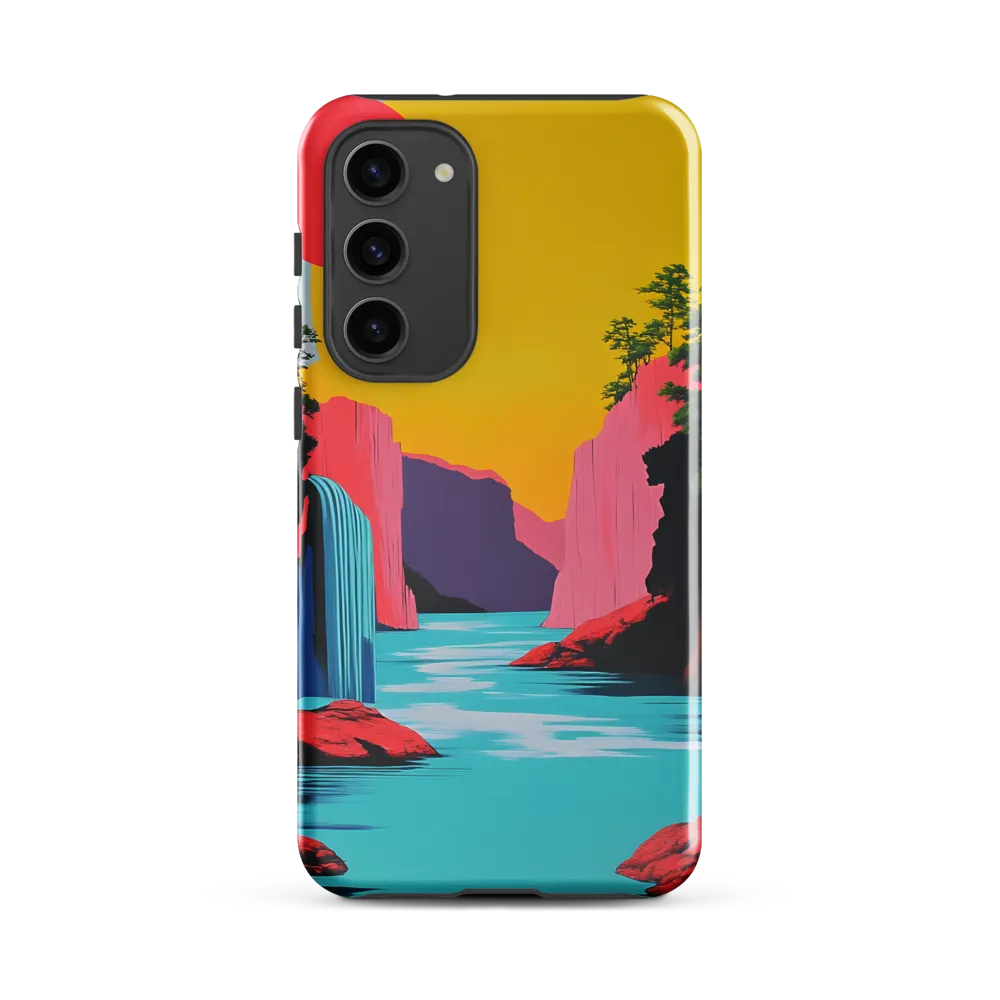Dreamscape of Pink Cliffs and Turquoise Waters | Phone Case |  S23 Plus | Tough Case | Glossy