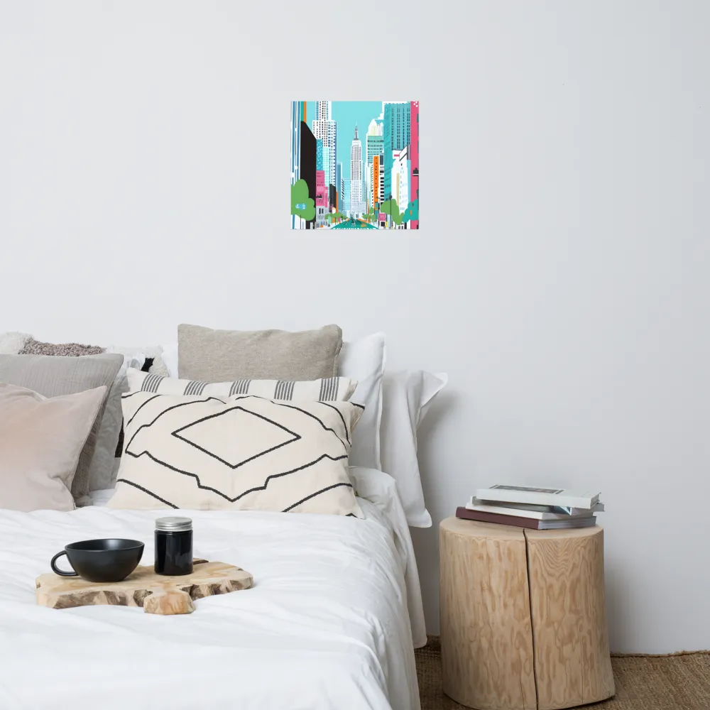 Urban Symphony: A Modern Cityscape | Poster | 18″×18″