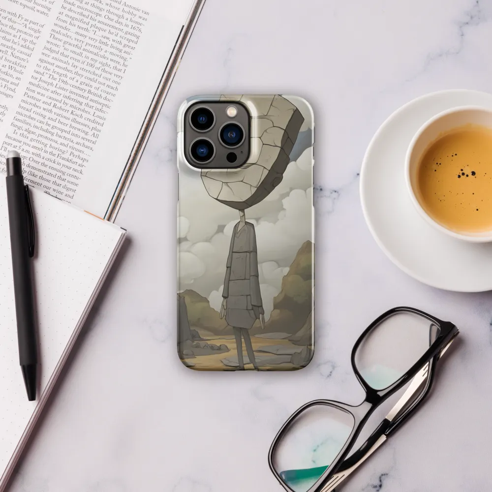 Whimsical Stone Figure in a Rocky Landscape | Phone Case |  13 Pro Max | Snap Case | Glossy