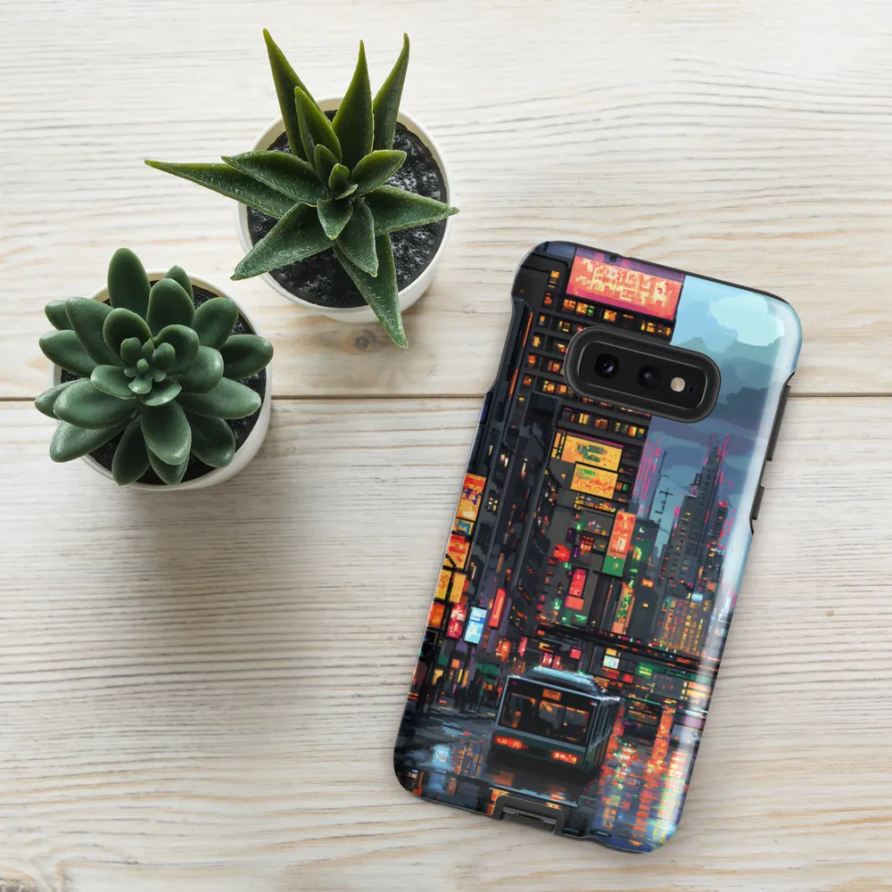 Neon Dreams: A Pixelated Urban Night