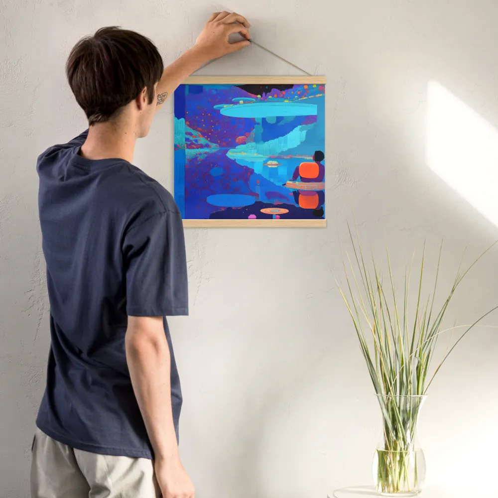 Reflections of Serenity | Poster With Oak Wood Hanger | 16″×16″