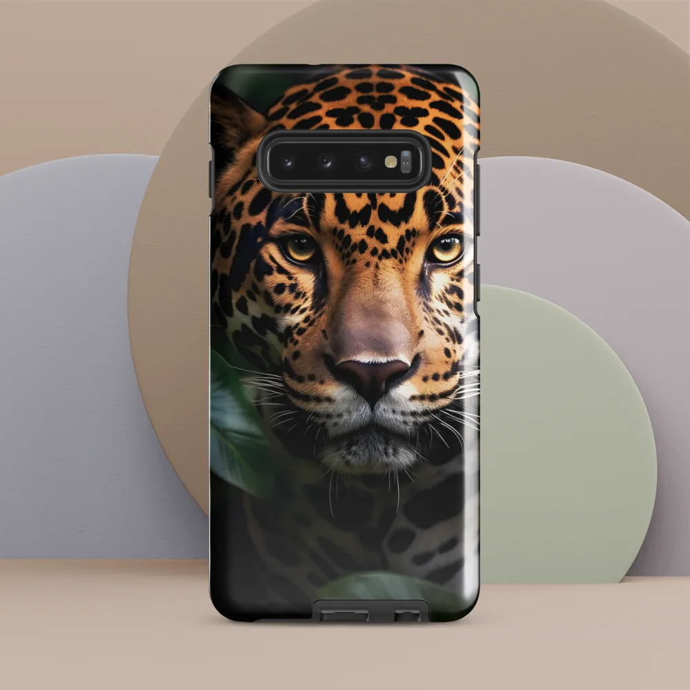 The Intensity of Nature: A Jaguar’s Gaze | Phone Case |  S10 Plus | Tough Case | Glossy