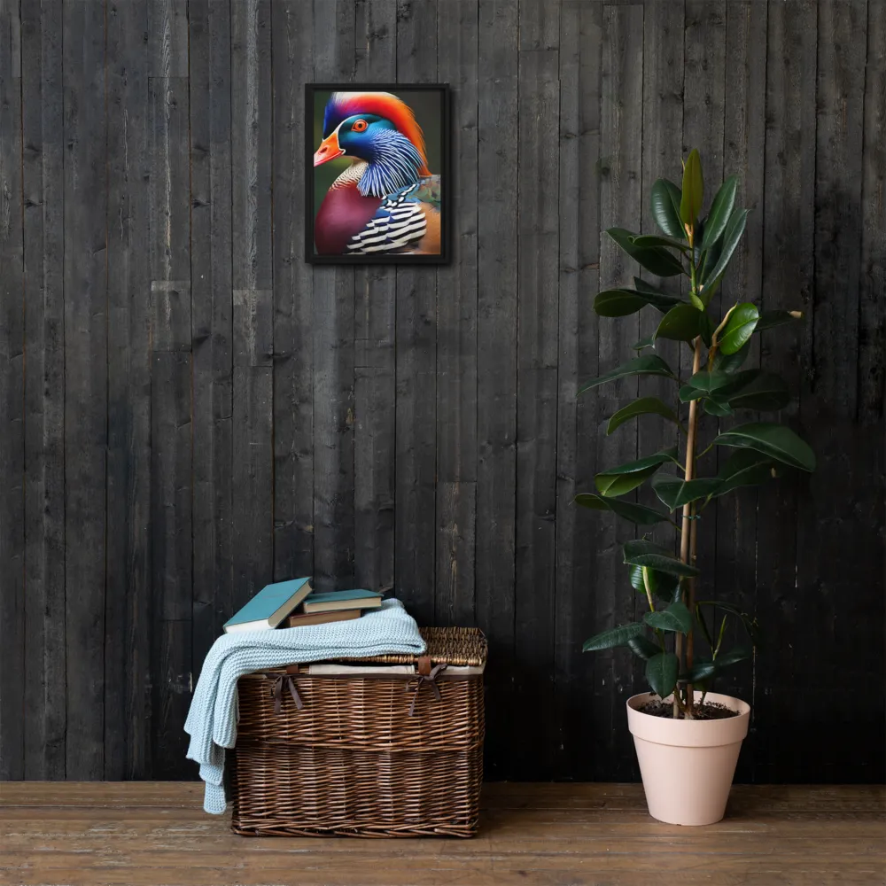 The Majestic Mandarin | Canvas with Black Frame | 11″×14″