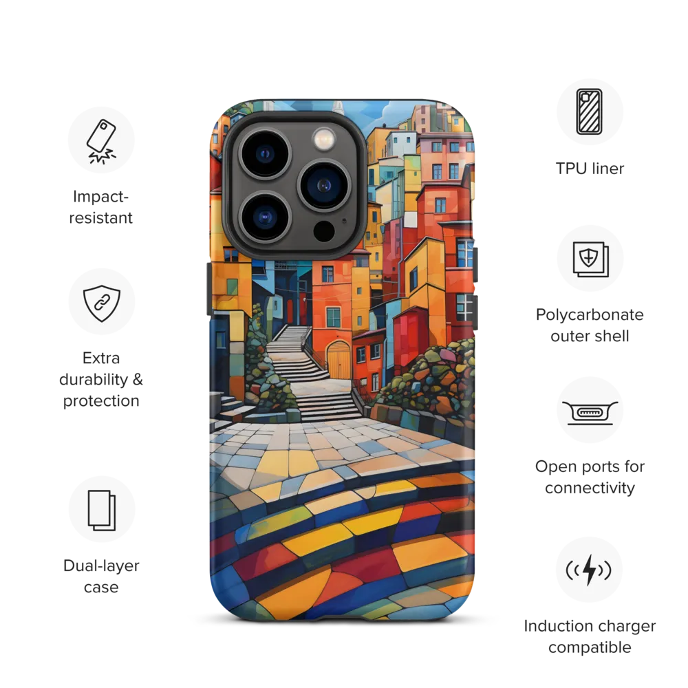 Vibrant Village: A Cubist Journey
