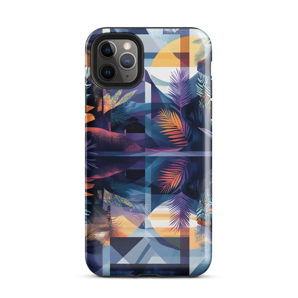 Tropical Serenity: A Modern Landscape | Phone Case |  11 Pro Max | Tough Case | Glossy