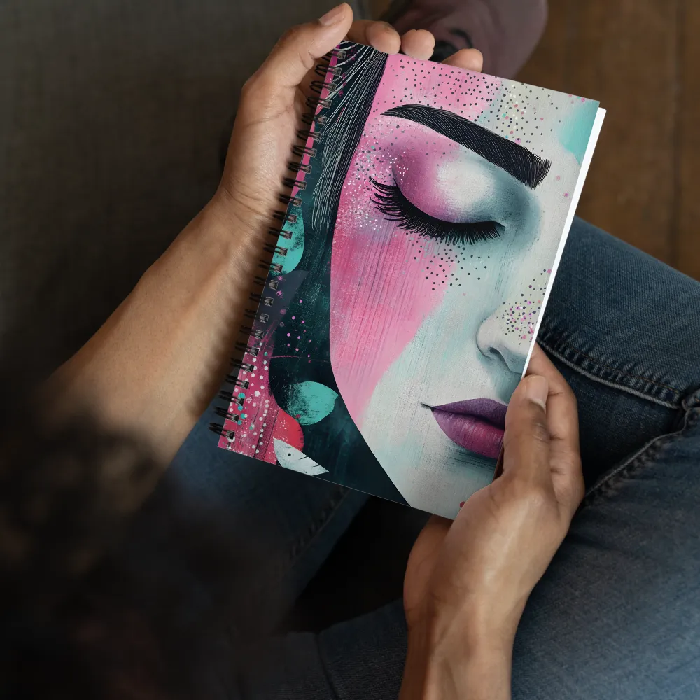 Serenity in Color: A Modern Portrait | Spiral Notebook