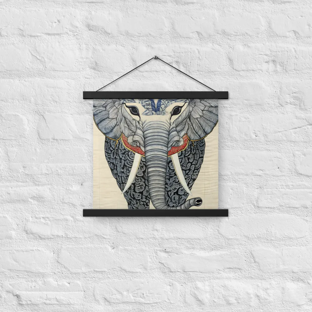 Majesty of the Elephant | Poster With Black Wood Hanger | 14″×14″