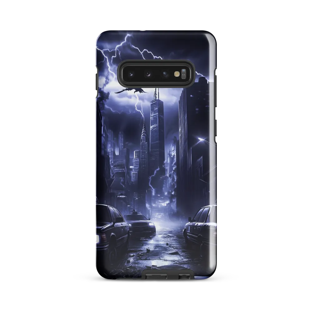 Stormy Cityscape: Shadows of the Night | Phone Case |  S10 Plus | Tough Case | Glossy