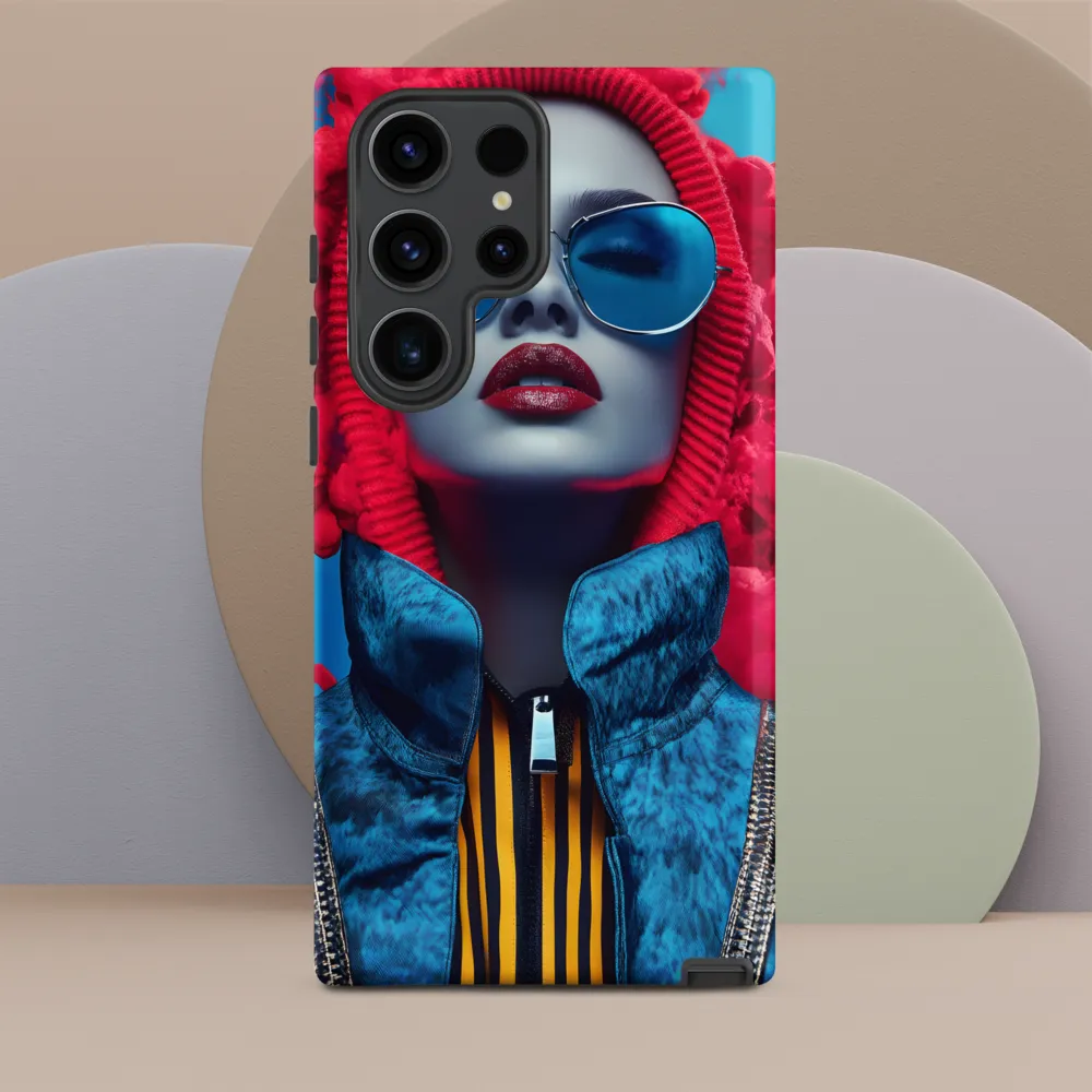 Bold Elegance in Digital Fashion | Phone Case |  S23 Ultra | Tough Case | Matte