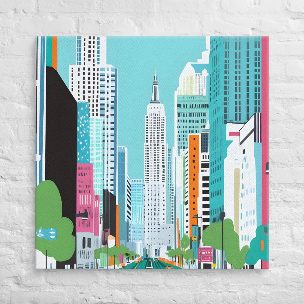 Urban Symphony: A Modern Cityscape | Canvas | 36″×36″