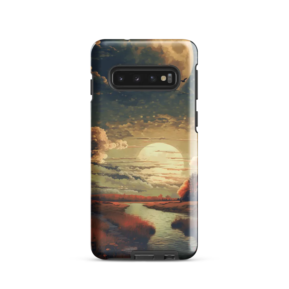 Whispers of Dusk: A Tranquil River Landscape