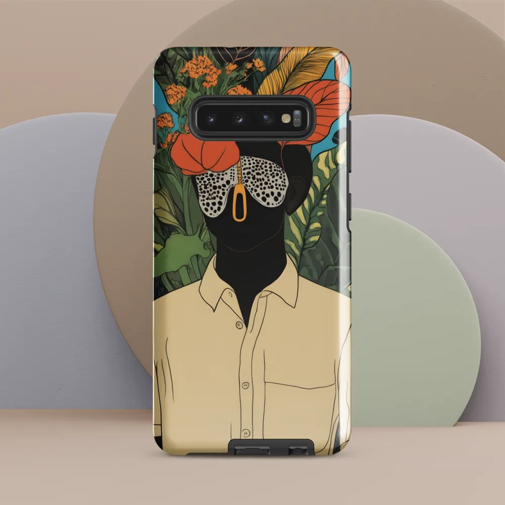 Enigmatic Flora: A Modern Portrait | Phone Case |  S10 Plus | Tough Case | Glossy