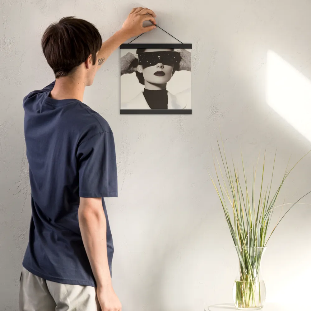 Celestial Elegance | Poster With Black Wood Hanger | 12″×12″