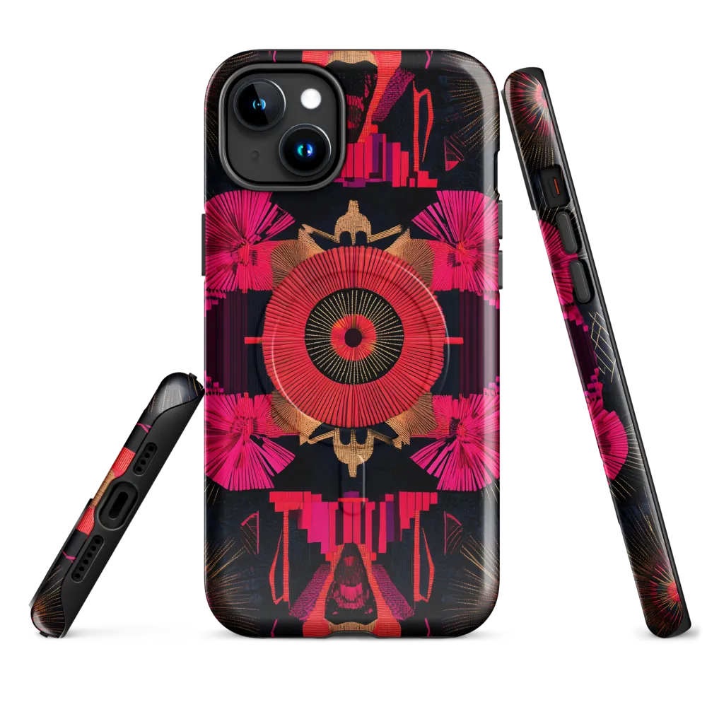 Dynamic Geometric Symphony | Phone Case |  15 Plus | MagSafe® Tough Case | Glossy