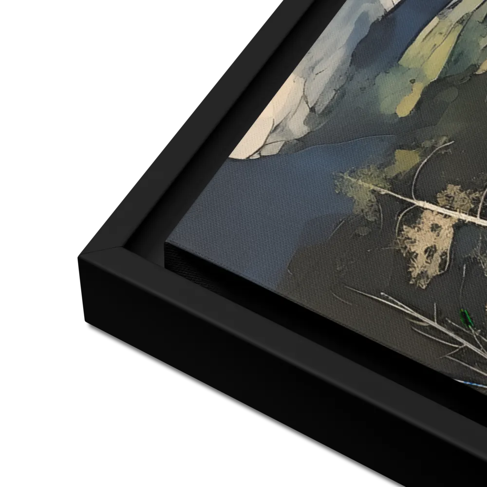 Harmony of Nature: An Abstract Journey | Canvas with Black Frame | 24″×36″