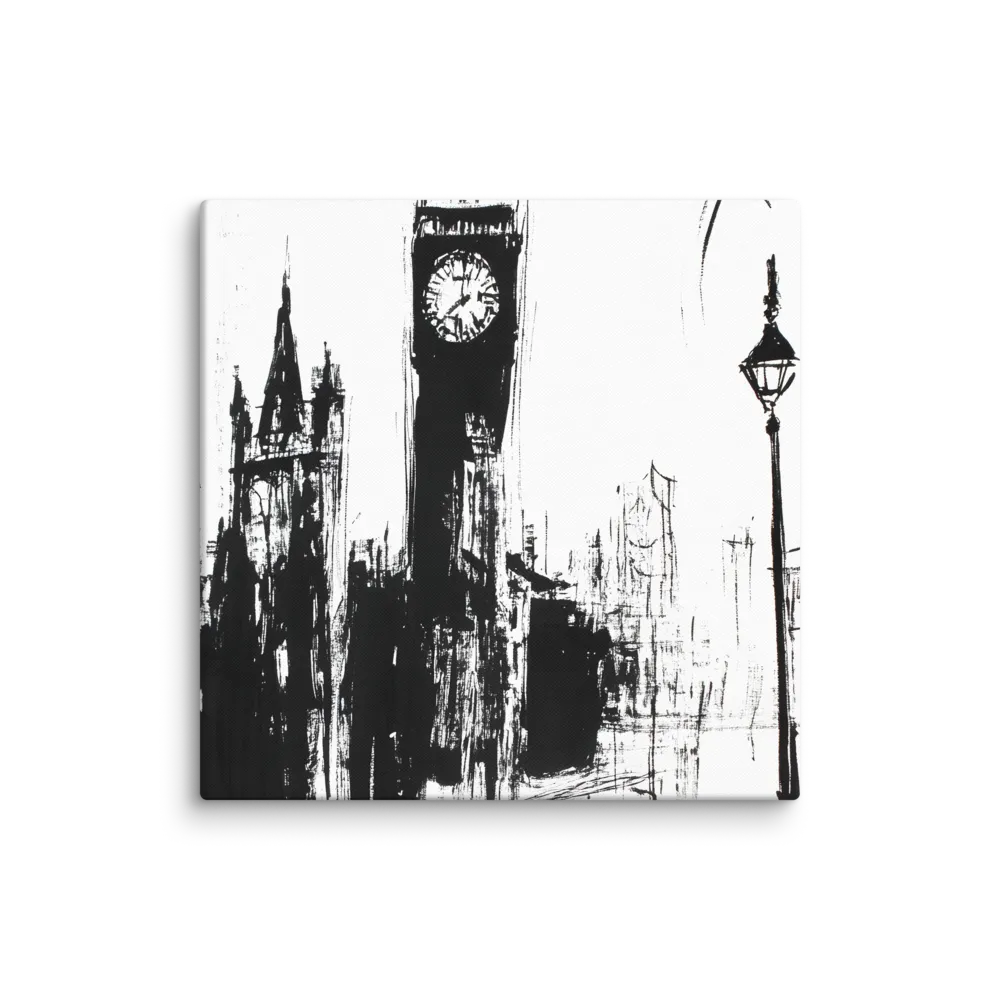 Clock Tower in Motion | Canvas | 18″×18″