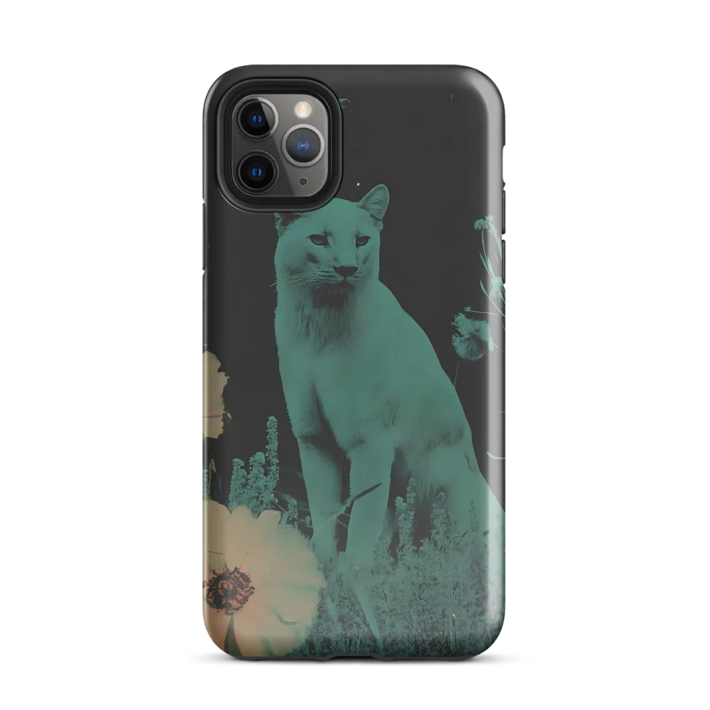 Cyan Reverie: A Surreal Encounter | Phone Case |  11 Pro Max | Tough Case | Glossy