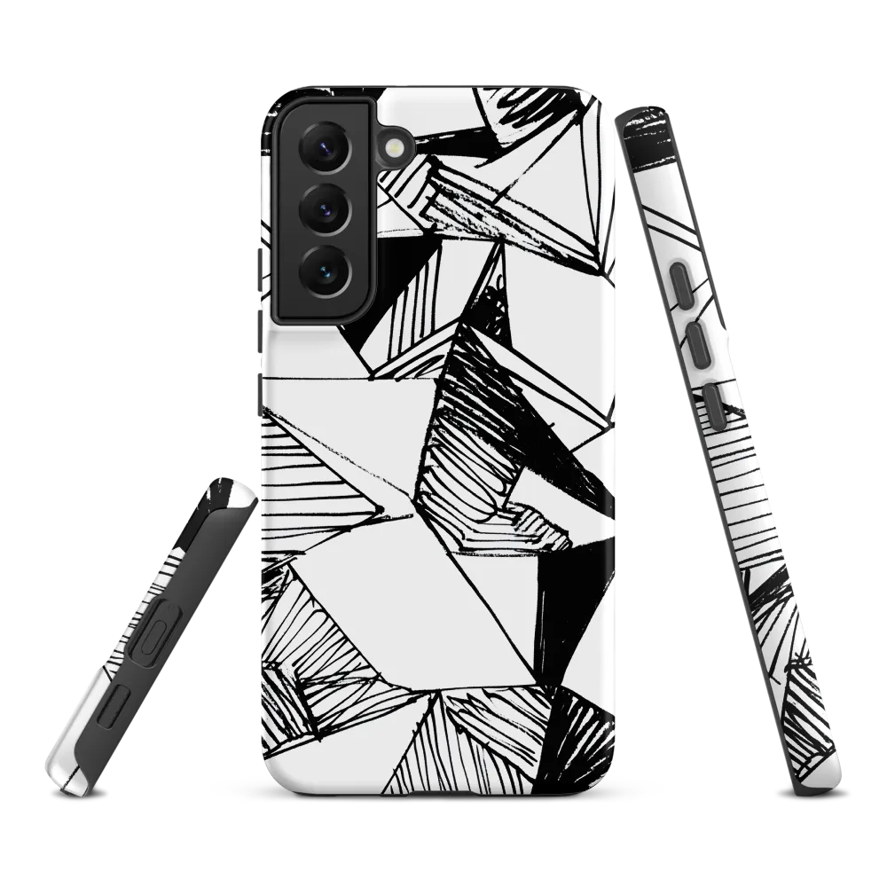 Dynamic Geometry in Ink | Phone Case |  S22 Plus | Tough Case | Matte