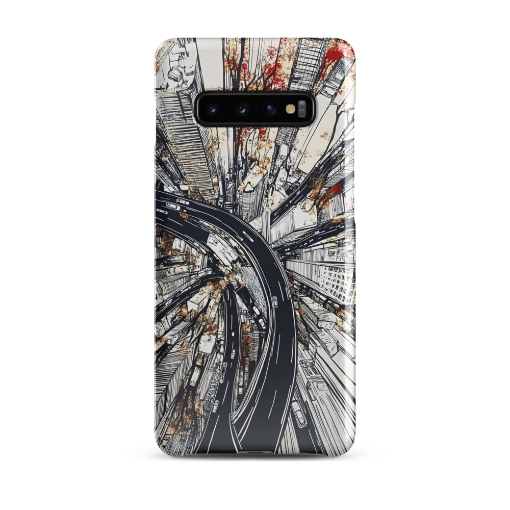 Urban Symphony: Aerial View of Life | Phone Case |  S10 Plus | Snap Case | Glossy