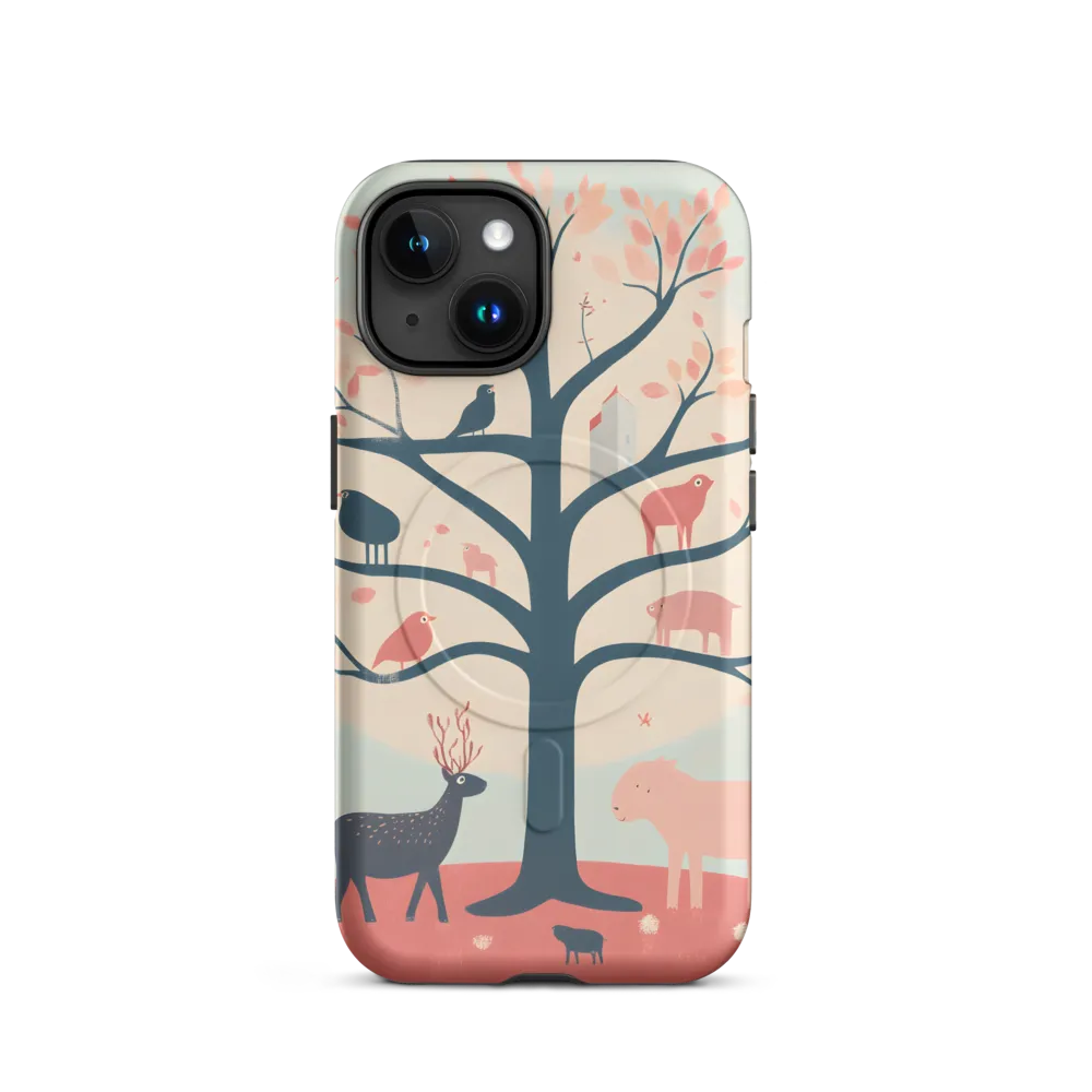 Whimsical Tree with Playful Creatures