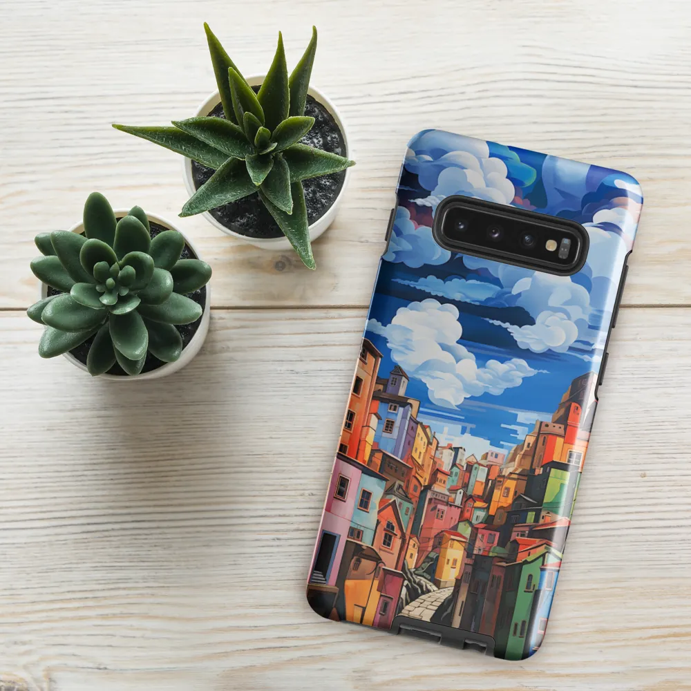 Whimsical Heights: A Vibrant Cityscape | Phone Case |  S10 Plus | Tough Case | Glossy