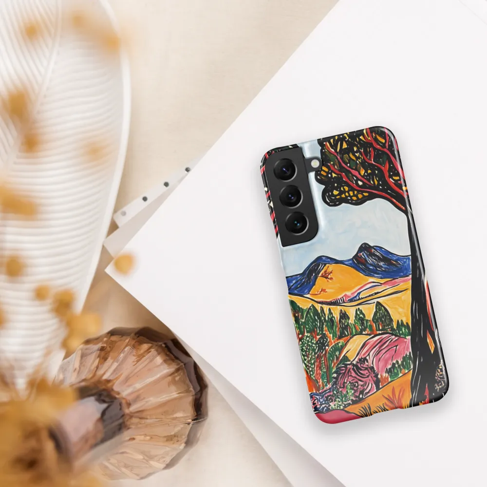 Vibrant Nature's Embrace | Phone Case |  S22 | Snap Case | Glossy