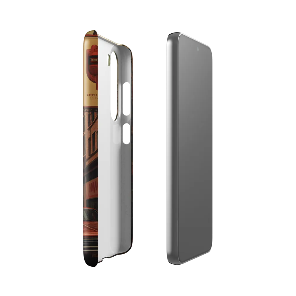 Nostalgic Cityscape: Reflections of a Forgotten Era | Phone Case |  S23 | Snap Case | Glossy