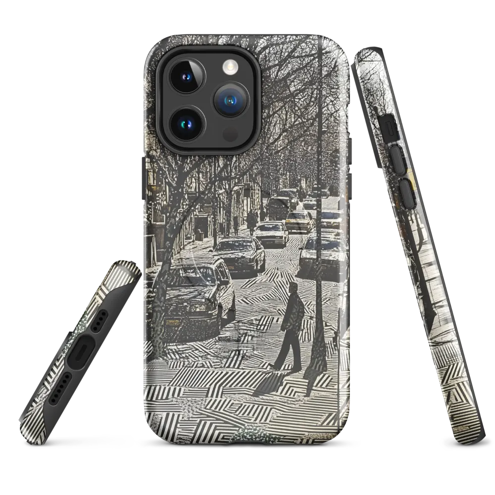 Urban Solitude: A Geometric Journey | Phone Case |  14 Pro Max | MagSafe® Tough Case | Glossy