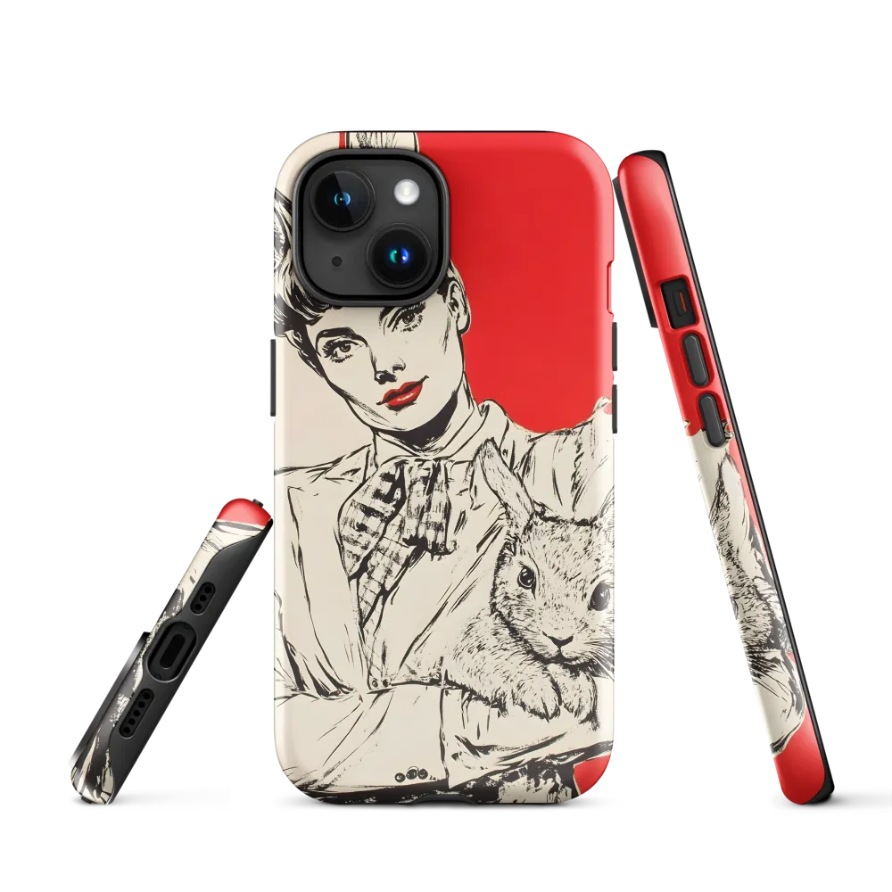 Whimsical Elegance: The Rabbit Lady | Phone Case |  15 | Tough Case | Glossy