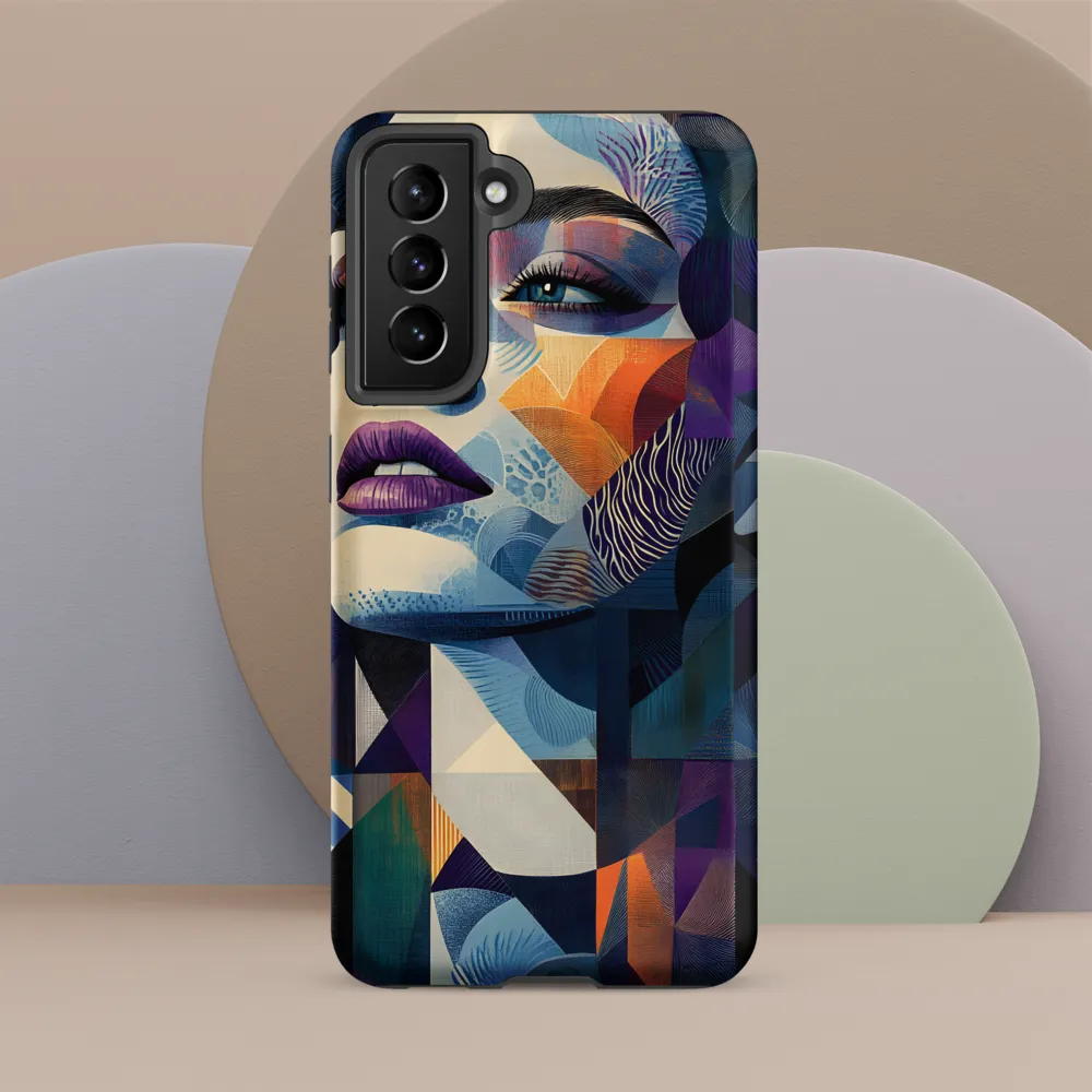 Fragmented Mystery: A Modern Portrait | Phone Case |  S21 FE | Tough Case | Matte