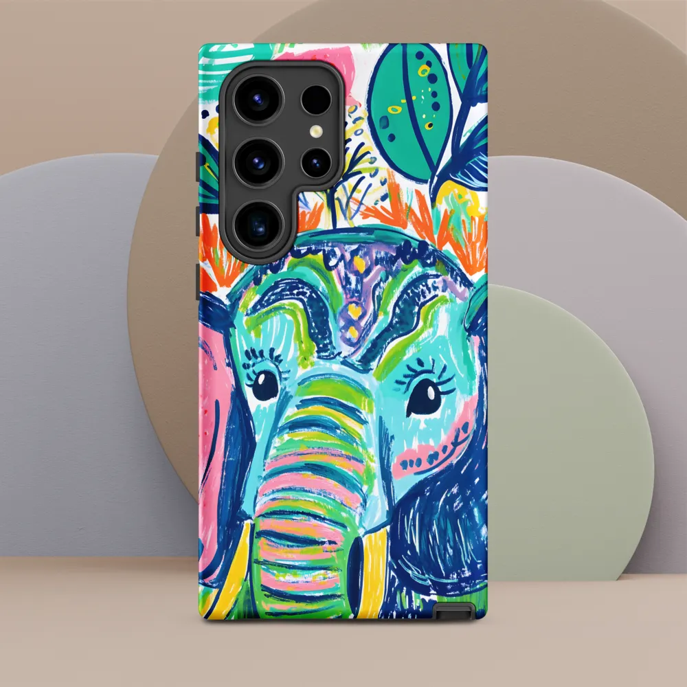 Striped Trunk — Elephant Portrait