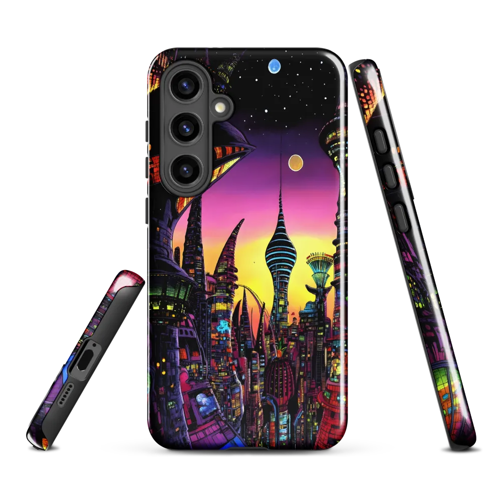 Futuristic Cityscape at Dusk | Phone Case |  S24 Plus | Tough Case | Glossy