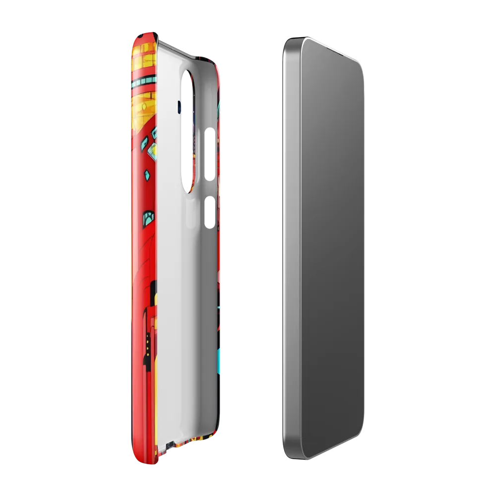 Neon Dreams: A Cyberpunk Cityscape | Phone Case |  S24 Plus | Snap Case | Glossy