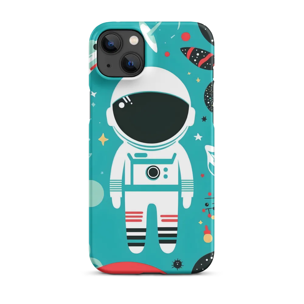 Whimsical Astronaut in Cosmic Wonderland | Phone Case |  14 Plus | Snap Case | Matte