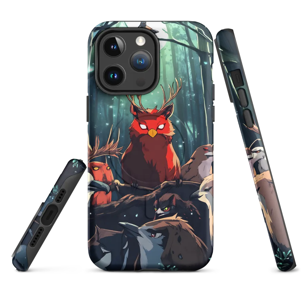 Gathering in the Moonlit Forest | Phone Case |  14 Pro Max | MagSafe® Tough Case | Matte