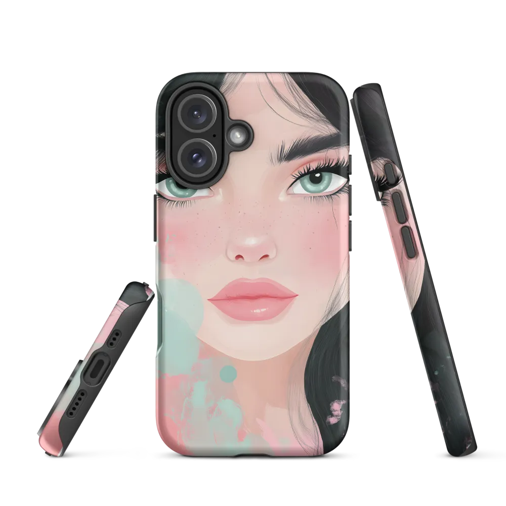 Dreamy Serenity: Portrait of a Young Woman | Phone Case