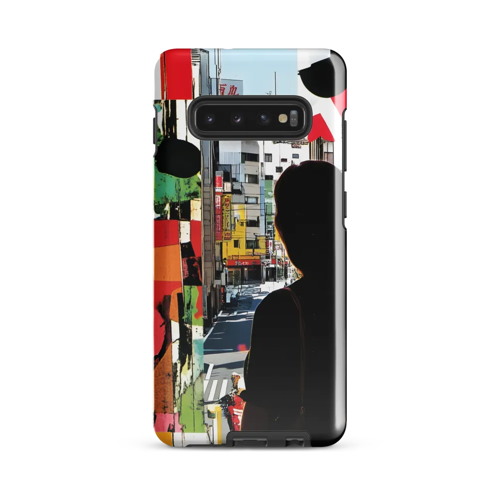 Urban Reflections: A Silhouette's Journey | Phone Case |  S10 Plus | Tough Case | Glossy