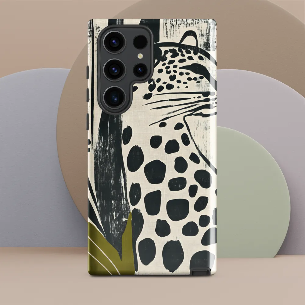 Leopard in Silhouette: A Modern Appeal | Phone Case |  S23 Ultra | Tough Case | Glossy