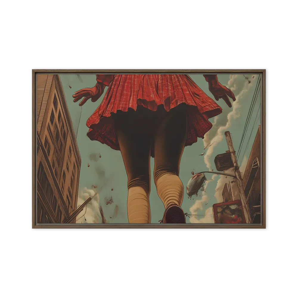Flight of the Urban Dreamer | Canvas with Brown Frame | 24″×36″