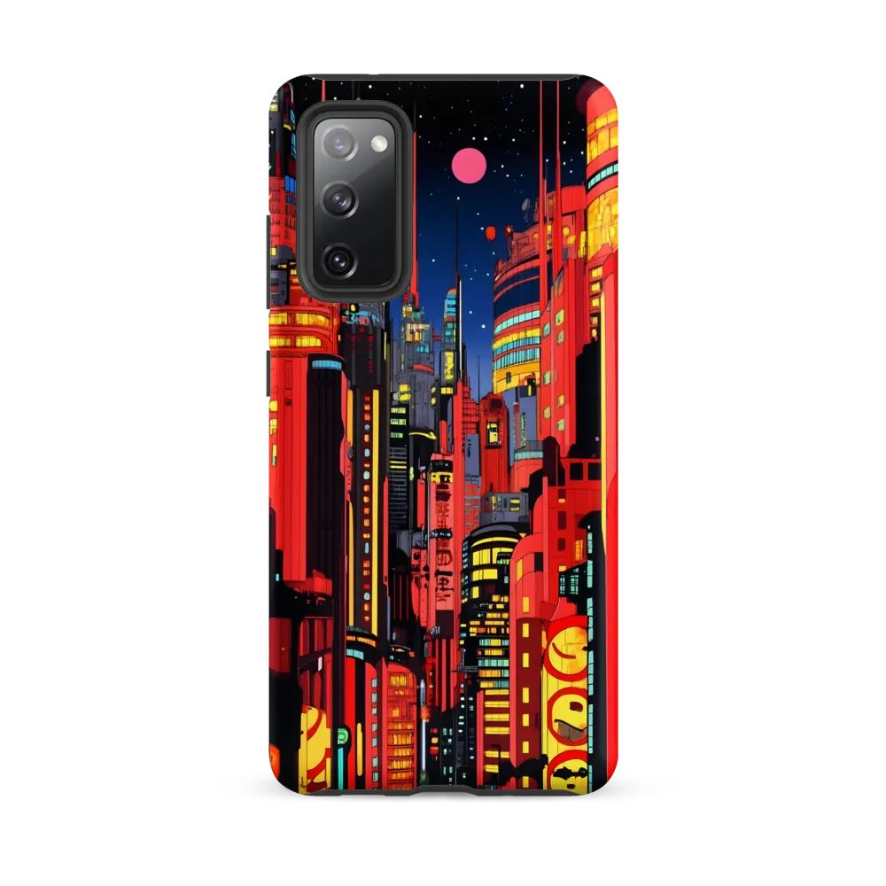 Neon Dreams: A Cyberpunk Cityscape | Phone Case |  S20 FE | Tough Case | Matte